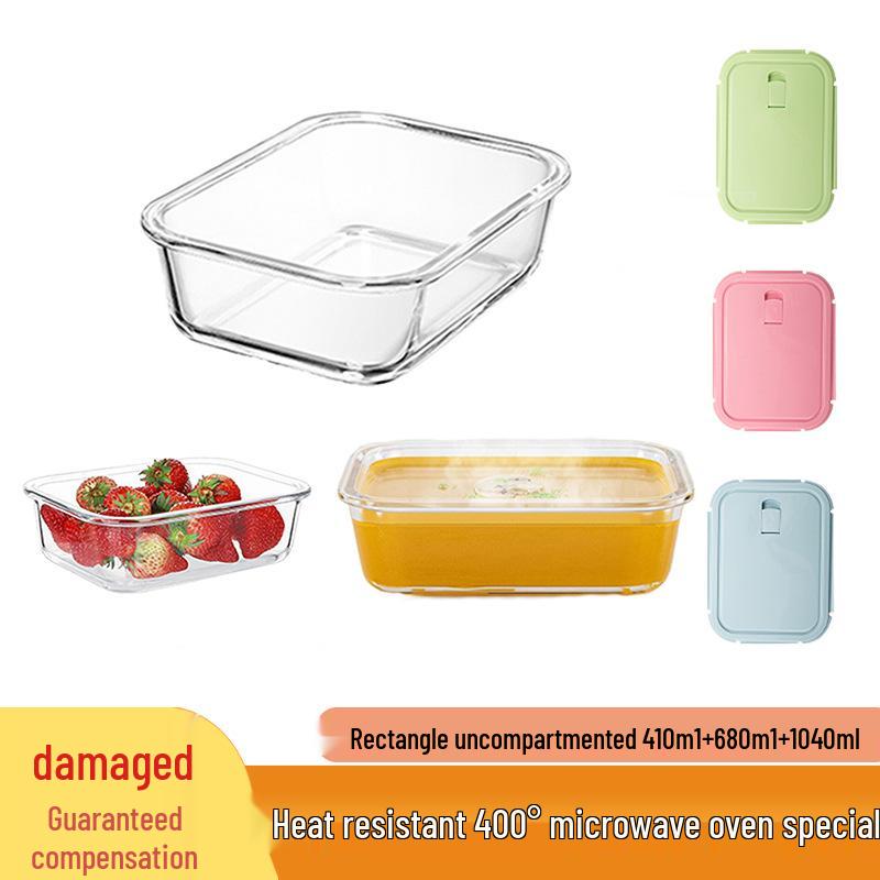 Mikrowellengeeignete Glas-Lunch-Bento-Box - Obstsalat- & Lebensmittelaufbewahrungsbehälter