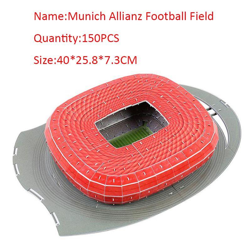 Exquisite 3d Puzzle Munich Allianz Football Field Model Handcraft Toy For Enthusiasts