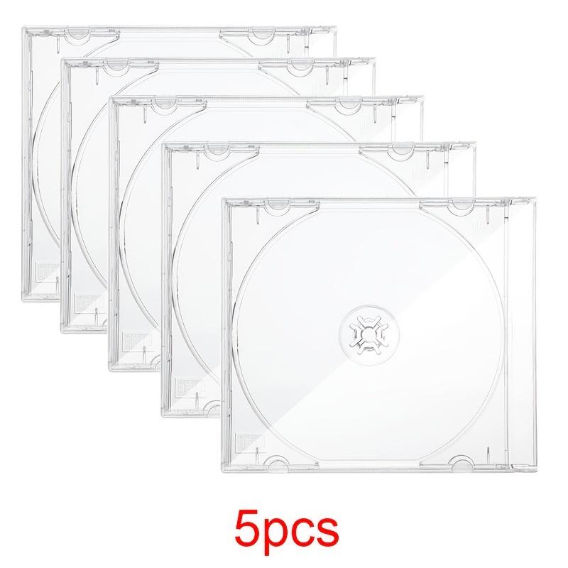 

5/10pcs 10.4mm Standard Single-Sided Transparent CD Disc Boxes with Clear Tray Durable Acrylic Storage for CDs DVDs Organizing