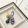 Unique Multi-Element Colorful Dice Pendant Keychain Necklace