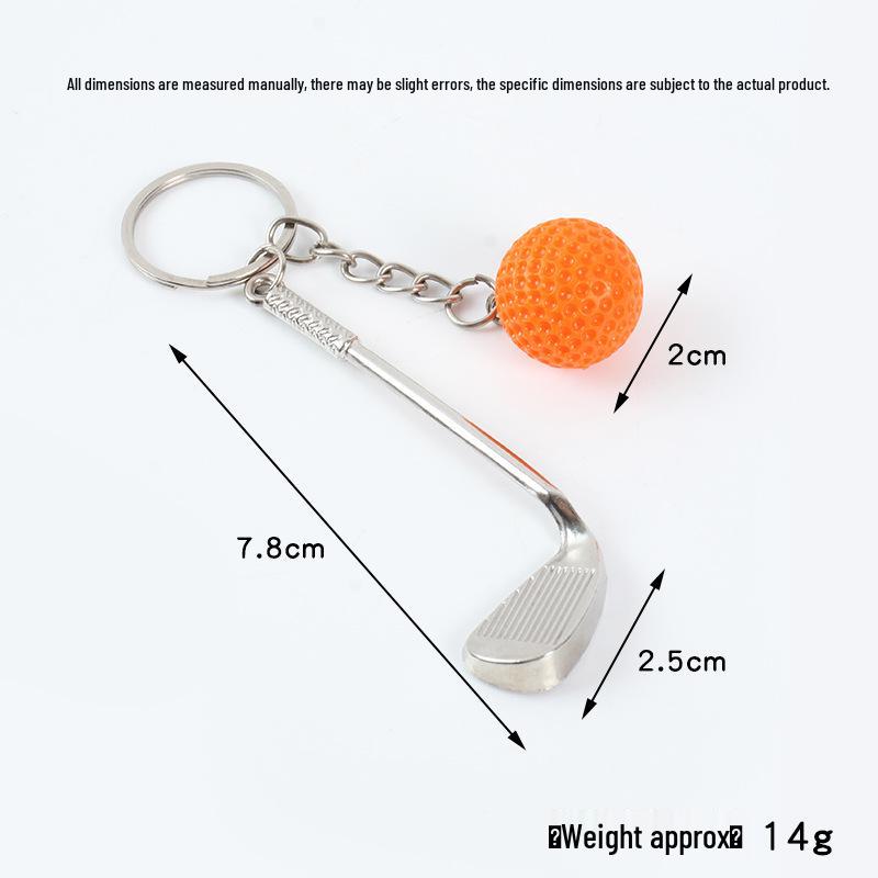 Creative Golf Ball Keychain Pendant: Simulated Golf Souvenir & Promotional Gift