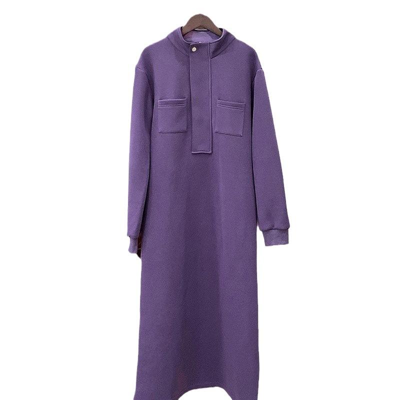 Lazy Style Leisure Dress for Womens Autumn Clothes Updated Mothers Large Size Stylishable Age-reducing Sweatshirt Long Skirt