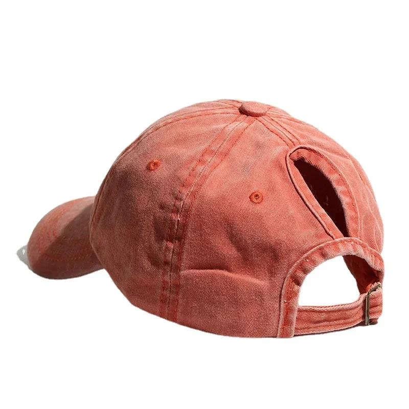 High Ponytail Baseball Cap for Women Spring Summer Sun Hat Running Snapback Hat Messy High Bun Women's Caps Female