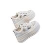 Autumn new thick-soled soft leather hollow low-top sandals versatile casual fashion cm lace-up
