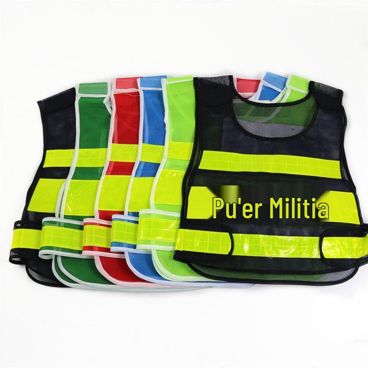 Fluorescent Mesh Reflective Vest for Construction, Traffic, and Cycling - Multi-color High Visibility