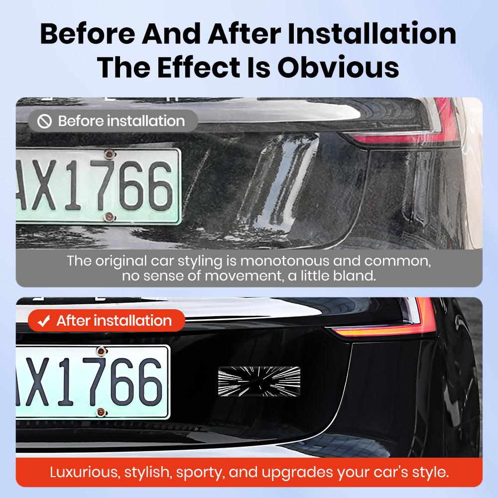 For Tesla Model 3/Y Tail Marker Sticker - Time Tunnel Pattern, Eco-friendly Resin Drip, Waterproof Material