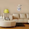 Creative Cat Wall Clocks Mirror Frameless Battery Operated Wall mounted Clocks For Home Living Room Decor