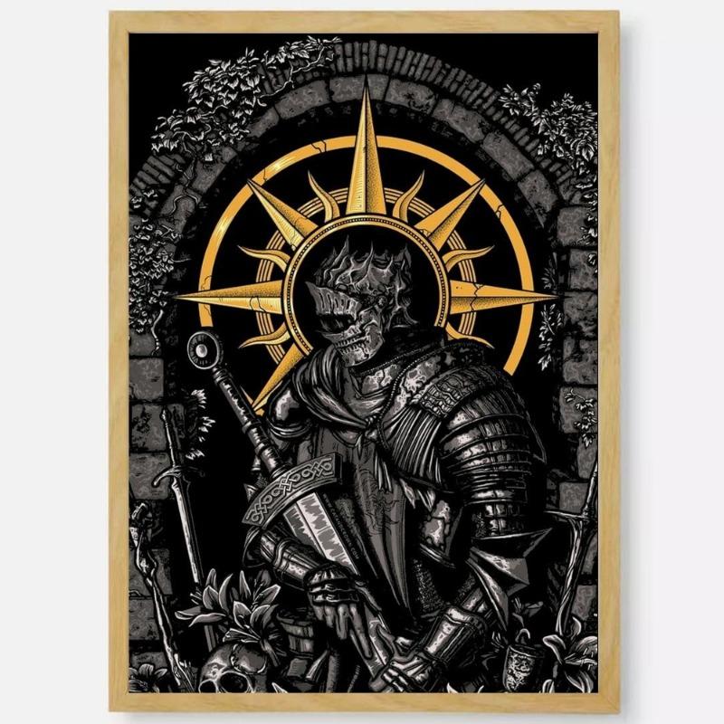 Gra D-Dark Souls 3 2 Plakat Sztuka HD samoprzylepny wodoodporny dom salon sypialnia bar estetyczna dekoracja