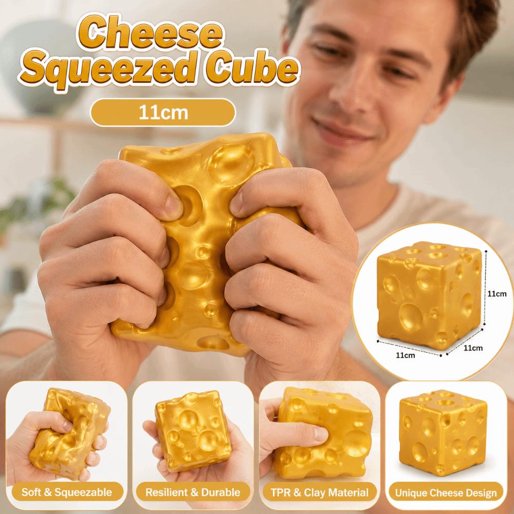 Super Soft Cheese Squeezed Cube Realistic Cheese Stress Ball  Office Desk Toy