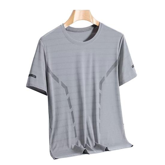 Men Quick Dry Workout Shirts Lightweight Moisture Wicking Top Athletic Gym Tee with Mesh Ventilation for Running Fitness Cooling XXL