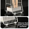 Large Capacity Stainless Steel Chopstick Bucket Anti-slip Cutlery Drying Basket  Kitchen Use
