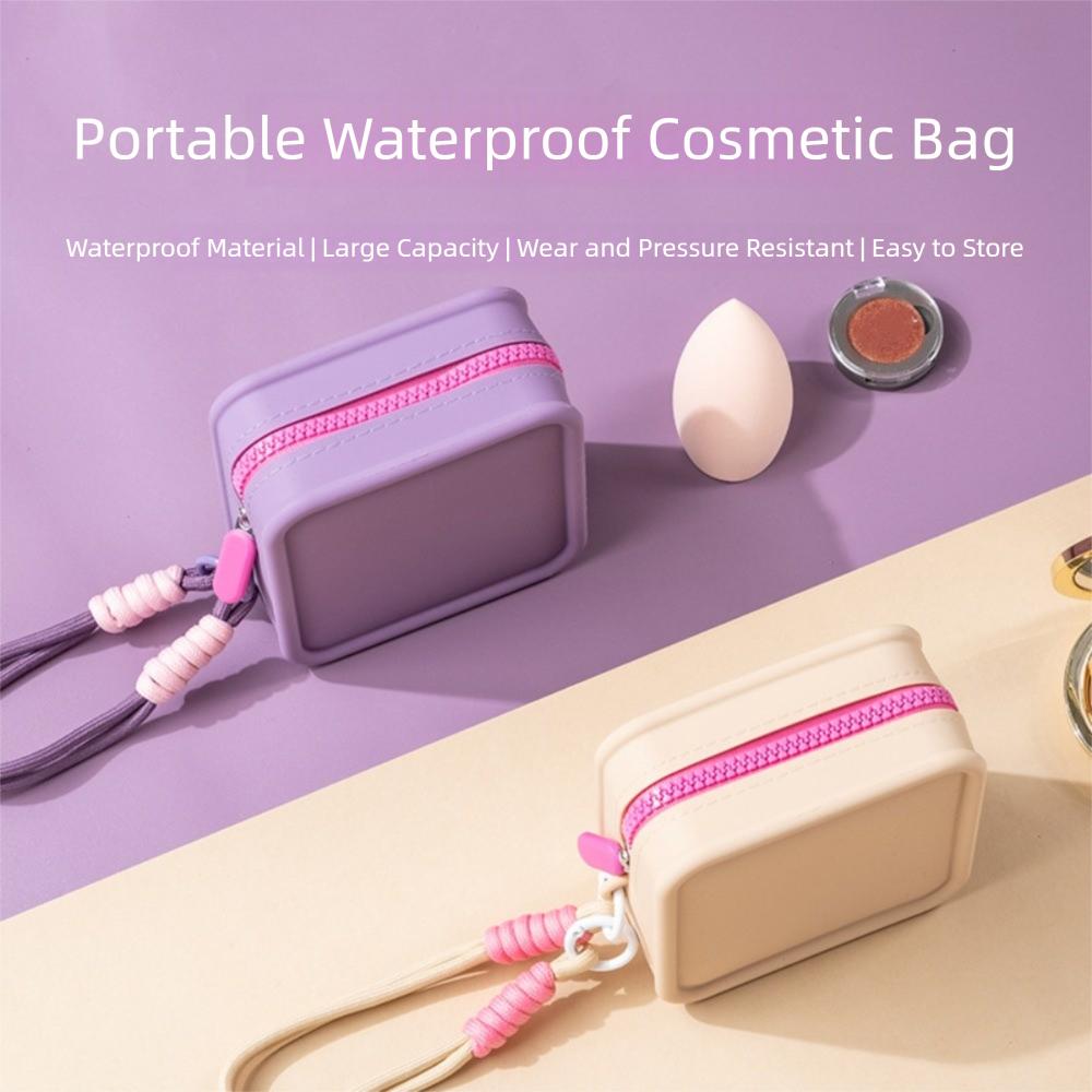 High Quality Portable Storage Bag Waterproof Multifunctional Lipstick Makeup Bag Silicone Earphone Bag Travel