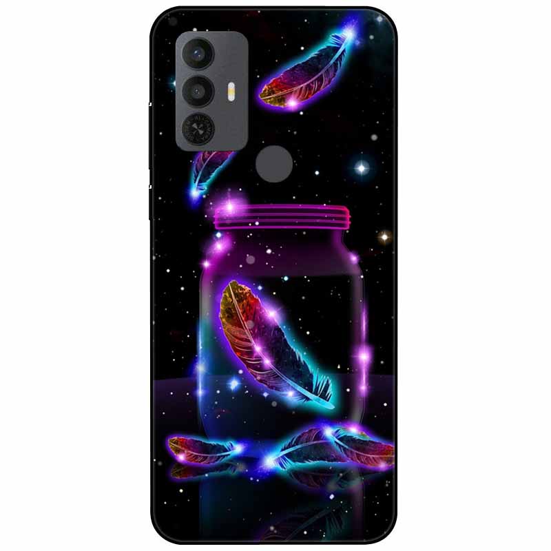 Phone Cover For Alcatel 1V 2021 Case Silicone Lovely Black Bumper Soft TPU Coque for Alcatel 1V (2021) 6002A 6002D 1 V Shells