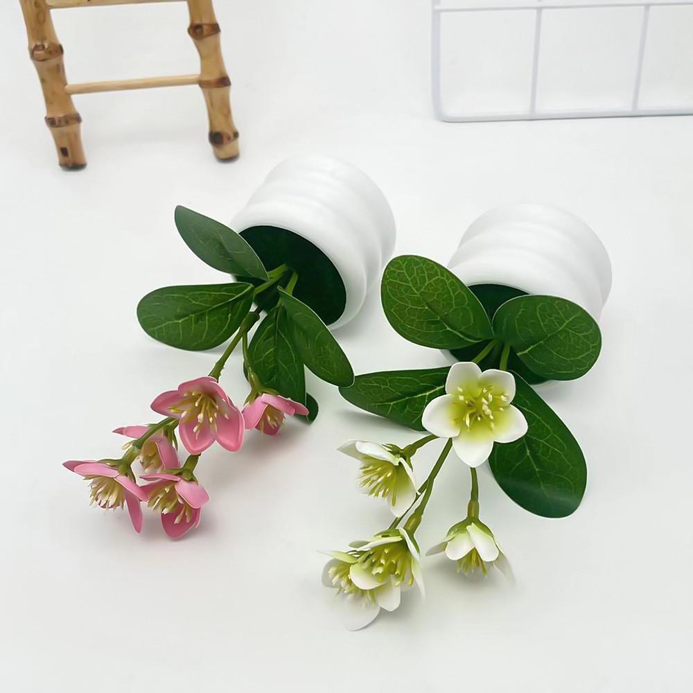 Jasmine Flower Potted Plant Artificial Decor For Home Outdoor Garden Scene