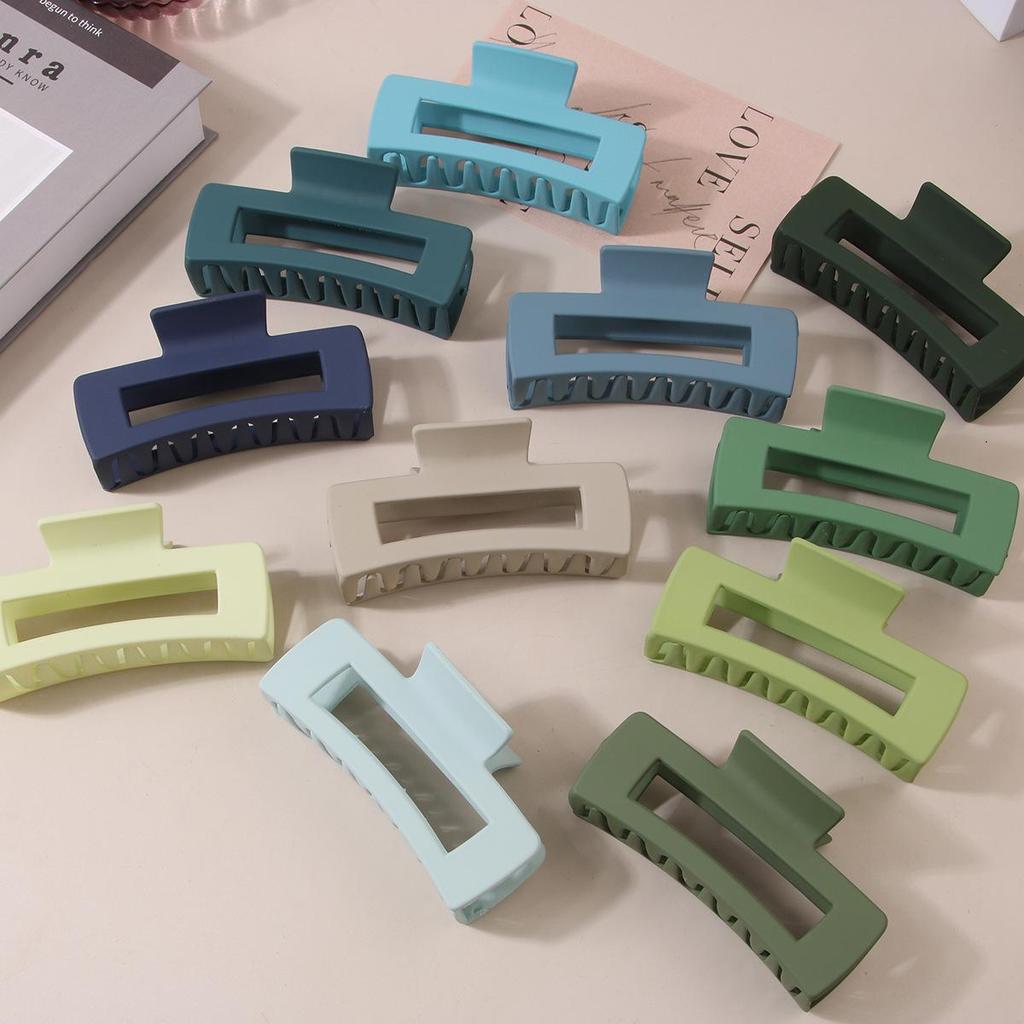 8.5CM x 10.5CM Rectangular Matte PS Hair Clip - Simple Shark Hair Accessory