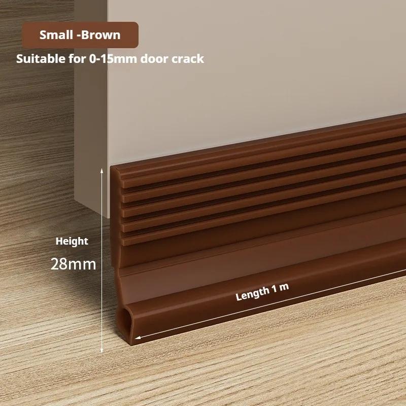 

50mm Height Door Seal Strip Flexible Soft TPE Under Door Weatherstrip 1M Self-Adhesive Dustproof Windproof Stripping 1M-1