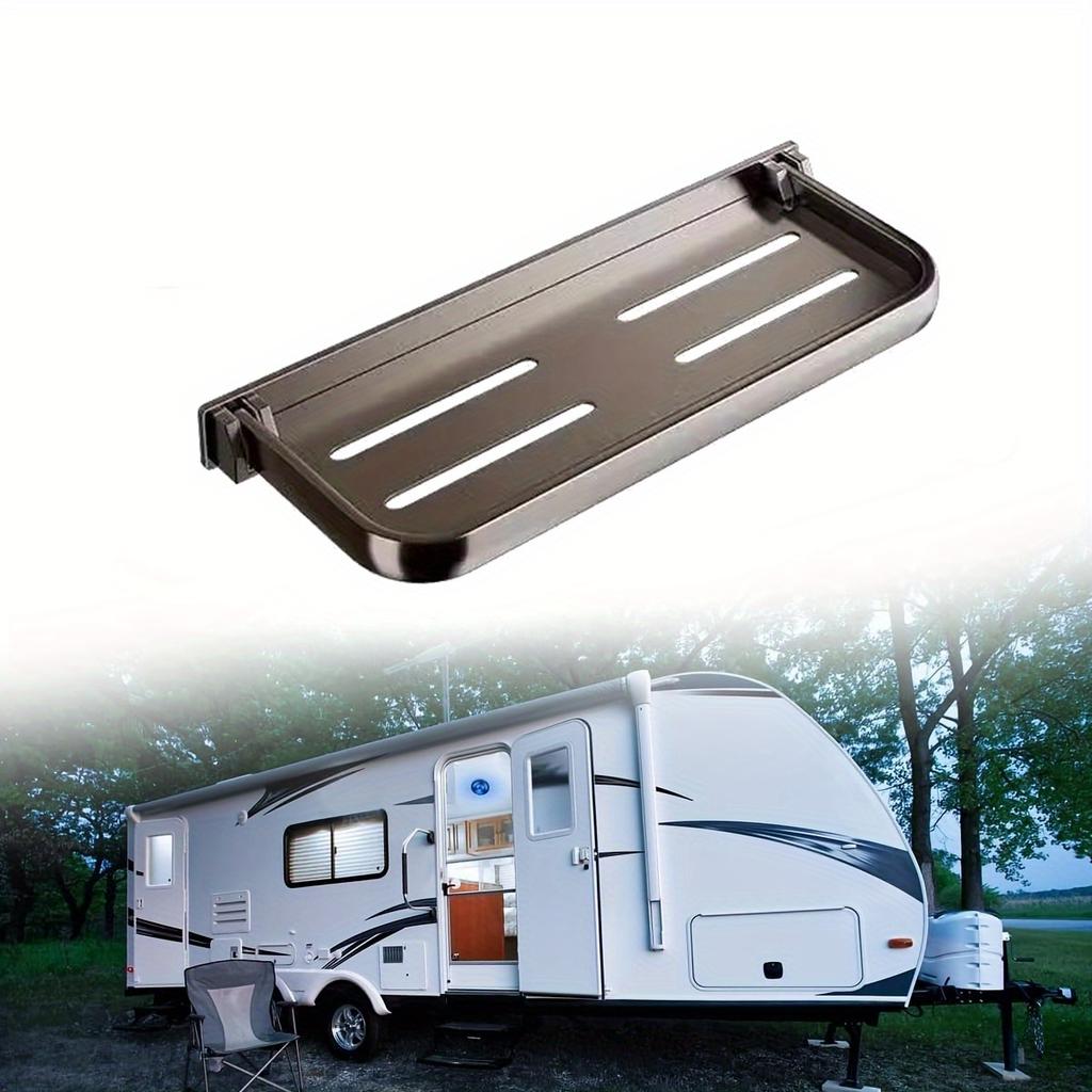 RV Folding Wall Rack Single Layer Drop-Down Aluminum Foldable Shelves Van Organizer Wall Storage Caravan Motorhome Accessories
