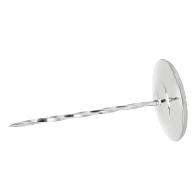 Receipt Bill Holder Thickened Stainless Steel Round Bottom Nonslip Ticket Spike for Restaurants Bars Kitchens(Silver Screw Rod )