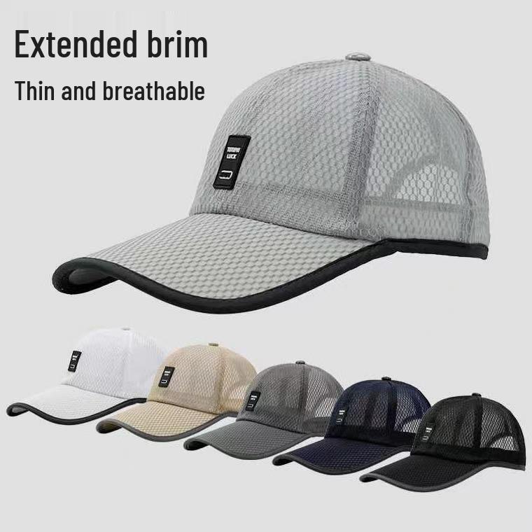 Summer Breathable Duckbill Cap: Sun Hat with Wide Brim, Neck Protection, and Versatile for Outdoor Cycling.