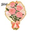 Alloy Flower Brooch Zinc Pin Colorful Shape Lapel Smooth Polished