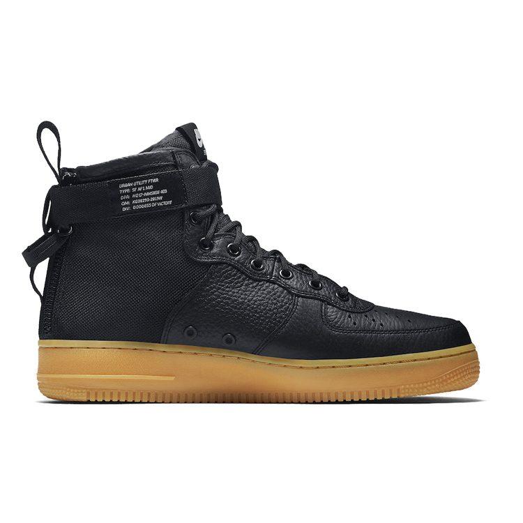 Nike Sf Air Force 1 Mid Black Gum 917753-003