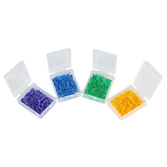 400pcs Disposable Dental Plastic Wedge with Hole All 4 Sizes Wave Shape Wedge