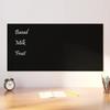 VidaXL Magnetic Wall-Mounted Blackboard Black 100x50 Cm Tempered Glass 347941