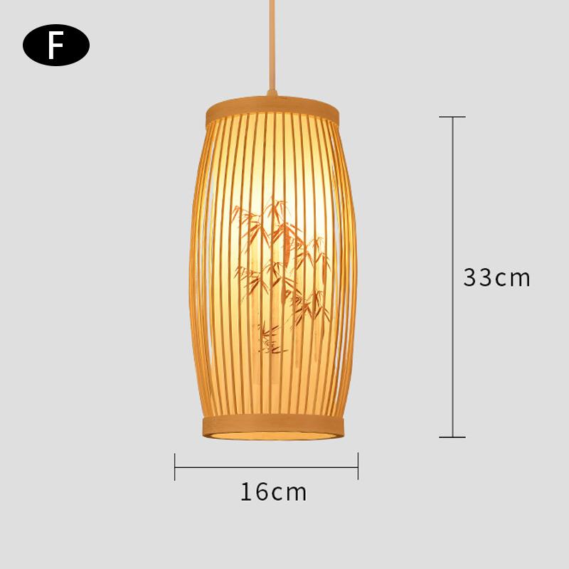 Chinese Style Bamboo Art Chandelier Creative Zen Teahouse Restaurant Hotel Hot Pot Shop Decor Hanging Bamboo Art Lamp Cover