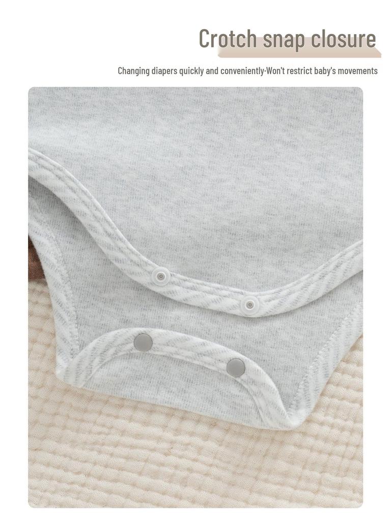 Warm Baby Bodysuit - Autumn/Winter Long Sleeve Velvet Romper with High Neck for Boys & Girls