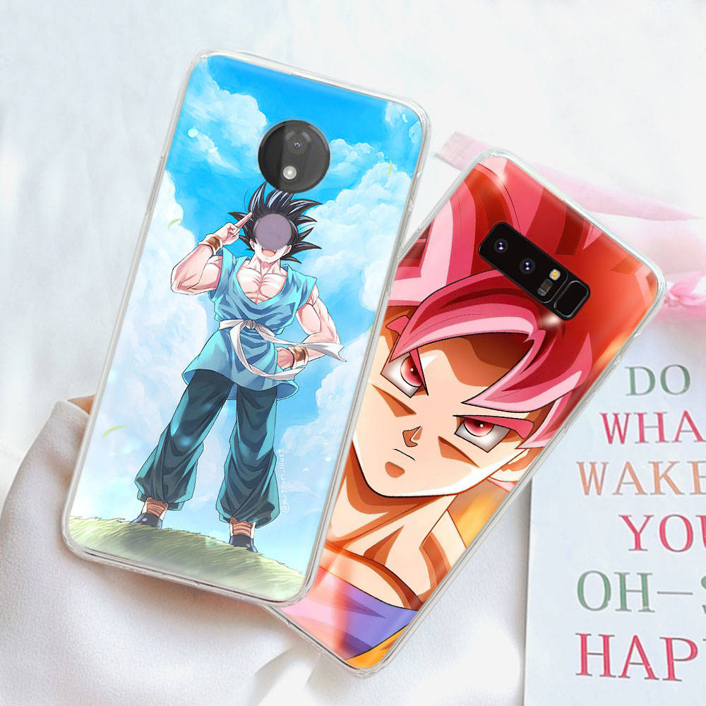 JW83 Dragon Ball Goku Transparent Case for Samsung A04 A14 A23 M33 M53 Realme 10 9 C35 C55 VIVO Y02 X80 Infinix Hot 30 Note 11 Tecno Spark 8P Pro