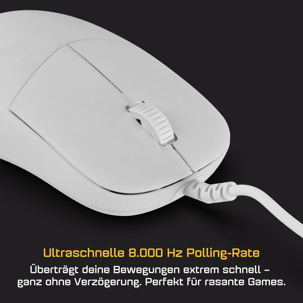 Endgame Gear XM2 8K v2 Gaming Mouse PAW3950 Custom Claw White (Wired, 8,000Hz, 52.5g, Sensor, Grip, Frost, EGG-XM2-8K-V2-WF)