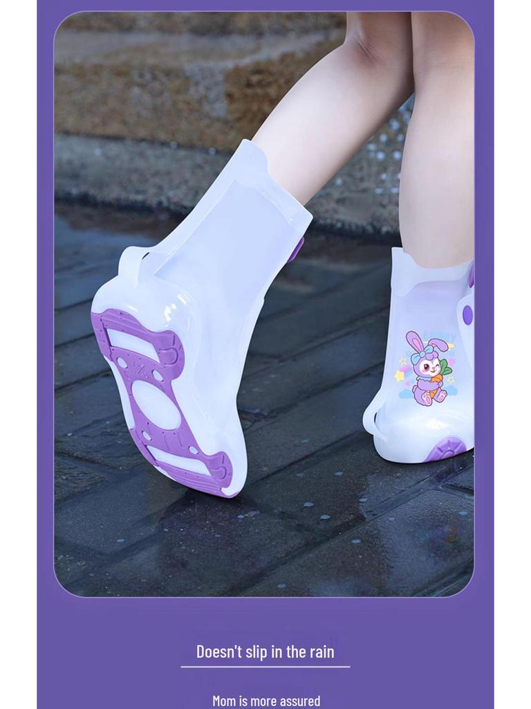 Children's Waterproof Non-Slip Silicone Rain Boot Covers: Durable, Dirt-Proof, Reusable for School Outdoors