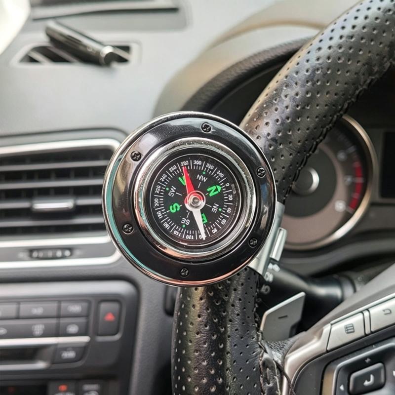 Strong Plastic & Iron Steering Wheel Knob with Integrated Navigator Ergonomic Steering Wheel Spinner for Smooth Control