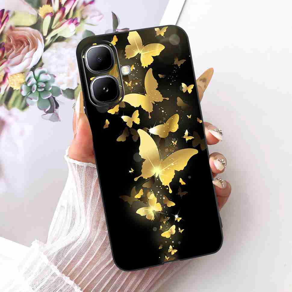 For Infinix Smart 20 4G X6840 X6840B Case Cartoon Cat Dinosaur TPU Black Cover For  Infinix Smart20 smart 20 4G Phone Casing