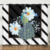 Curtain Cartoon Animal Peacock 3D Digital Printing Blackout Curtain Punching