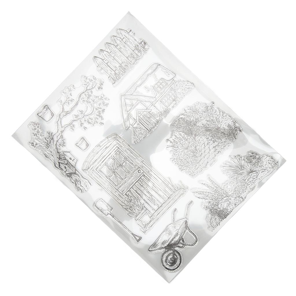 6pcs Clear Stamps Transparent Stamps Decorative Scrapbooking Clear Stamps for Photo Albums Greet