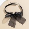 Fashion Black Mesh Bowknot Neckband Choker Jewelry Temperament Elegant Neck Chain Women Clavicle Chain Necklace
