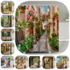 Pattern Landscape Bathroom Shower Curtain Waterproof Hook Bath Accessories Decor