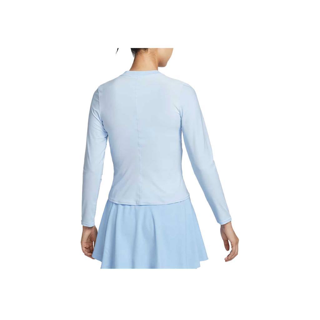 Nike Court Advantage Dri-FIT Einfarbig Hautfreundlich Bequem Schnelltrocknend Tennis-Shirt Damen Oberteile Himmelblau FZ6738441
