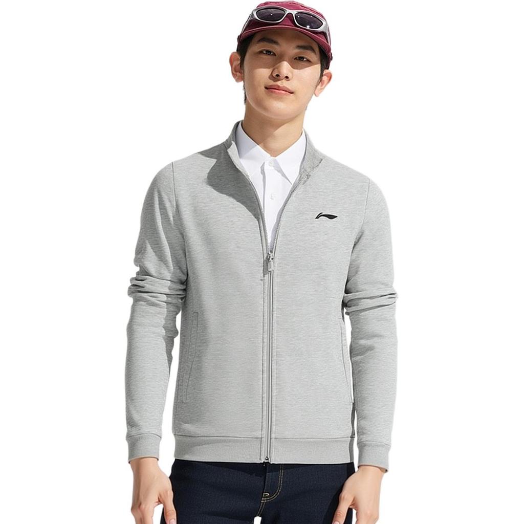 Li-Ning Stand Collar Jacket Simple Casual Sports Cardigan Hoodie Men outerwear AWDTE75-2