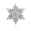 Elegante Schneeflocken Zirkonia Brosche für Damen: Luxuriöse Anstecknadel für Anzüge und Hemden
