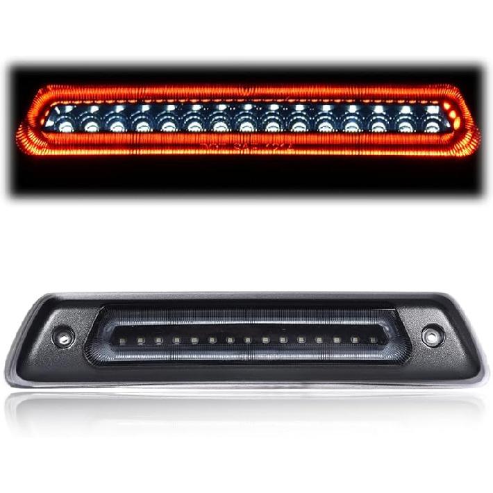 PIT66 3Rd Brake Light Compatible With 2004-2008 Ford F150 High Mount Center Rear Roof Third Cargo Light Parking Light Halogen Clear/Red Lens Tercera