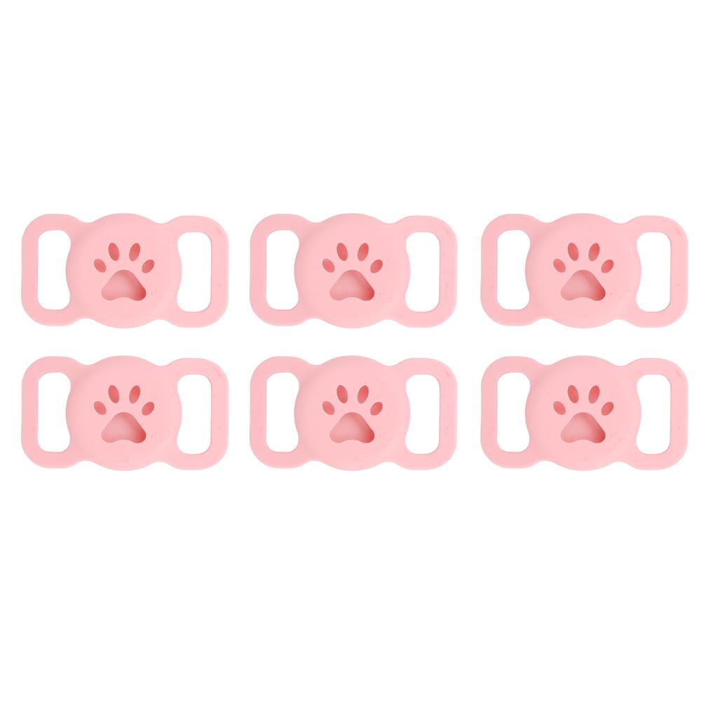 6pcs Pet Collar Holder for Silicone Anti Lost Protective Cat Collars Case for Cat Dog Pet Collar