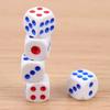 Blue Red Dots Dice 10/20/30/40PCS Plastic White Gaming Dice Six Sided Decider Suitable for Birthday Party KTV Bar Board Game ZYF