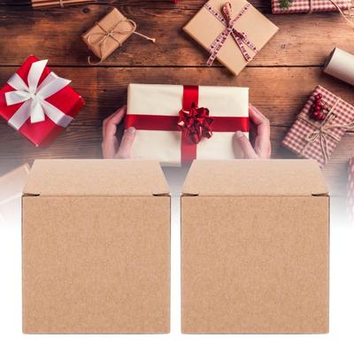 50PCS Brown Boxes With Lids Candy Box Wrapping Supplies Paper Box  Birthday