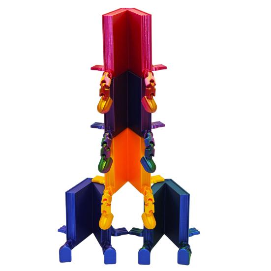 3D Printed Book Buddy Sitting Book Fidget Toy with Articulated Legs Tabletop Companion Book Figure for Home Desk Bookshelf Decor