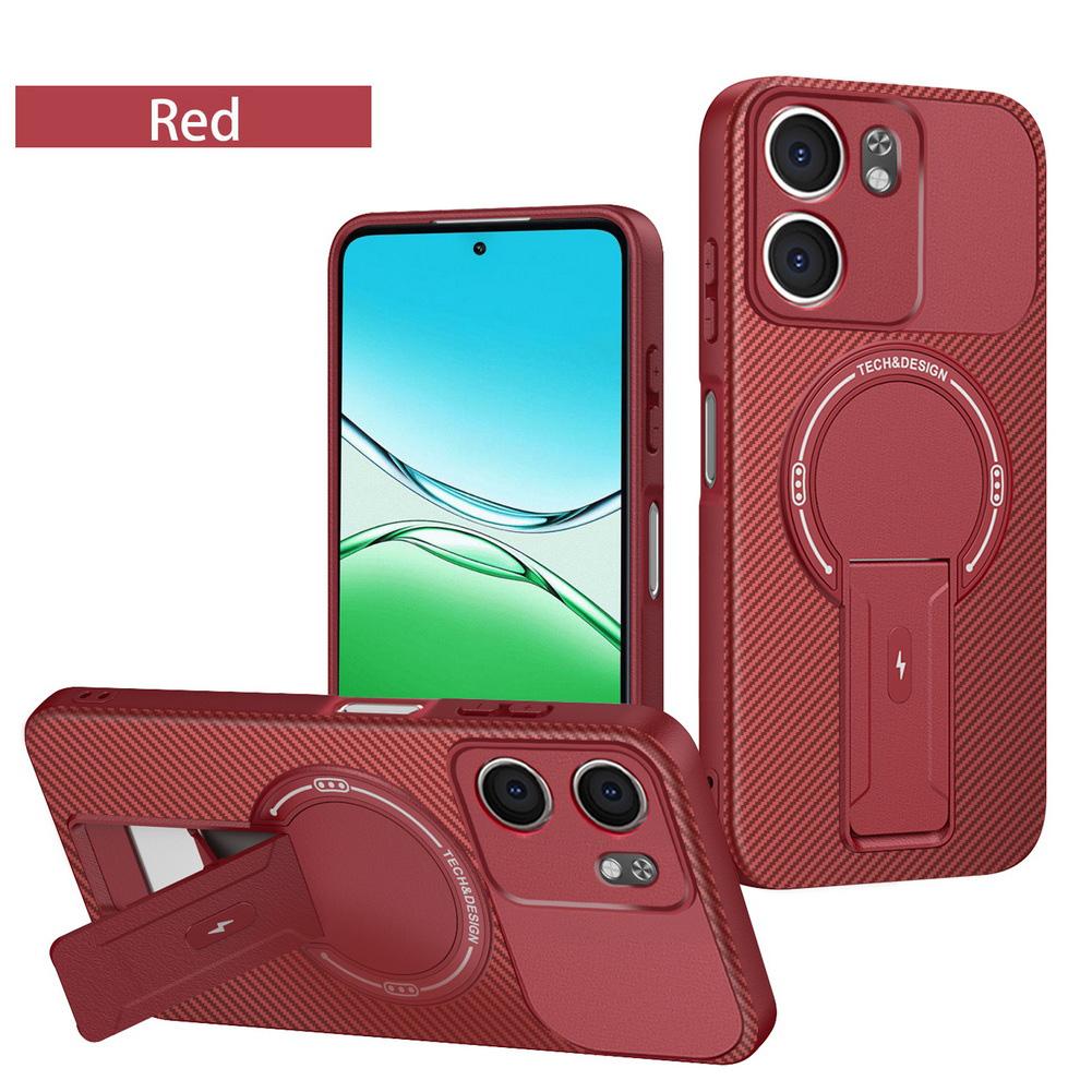 

Carbon Fiber Invisible Stand Holder Built-in Magnetic Ring Case for OPPO A5X A5 Pro A5 5G A3X A3 A40m A40 A60 Protect Cover OPPO A5 4G