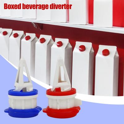 2Pcs Creative Spout Pourer Milk Bottles Drink Splitter Beverage with Lid Anti-spill Sealer Boxed Juice Diverter Extension Nozzle