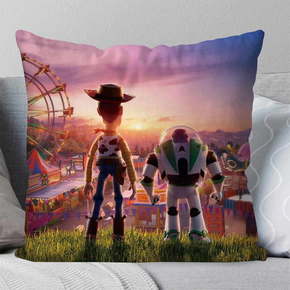 Animated Movie T-Toy S-Story Pillow Case Square Pillow Bedroom Sofa Leisure ComfortCushion Car Living Room Home Decoration 40X40