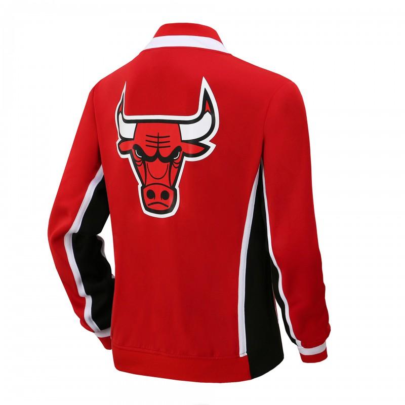 Ensemble veste de basketball rétro Chicago Bulls pour homme Coupe ample Vêtements de sport Vêtements d'extérieur décontractés
